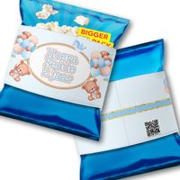 Printable print-bestand maak zelf je traktatie chips wikkel label etiket Beertje ballonnen