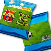 Chips wikkel printable printbestand maak zelf je traktatie FC Barcelona