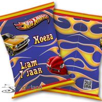 Chips zakje maak zelf je traktatie printbestand printable Hot Wheels