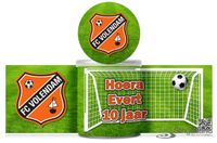 Printable printbestand maak zelf je traktatie Pringles chips wikkel voetbalclub