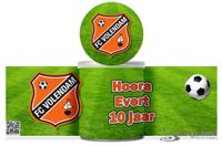 Printable printbestand maak zelf je traktatie Pringles chips wikkel voetbalclub FC Volendam