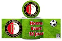Printable print-bestand maak zelf je traktatie Pringles chips wikkel label Feyenoord