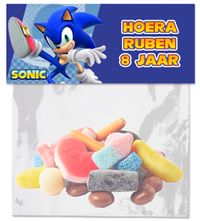 Zelf je snoepzakje maken printable snoepzak label Sonic