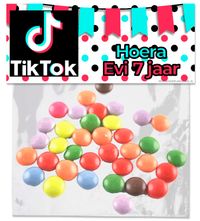 Zelf je snoepzakje maken printable snoepzak label Tiktok