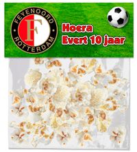 Printable print-bestand maak zelf je traktatie snoepzak label etiket Feyenoord