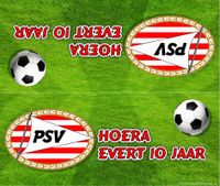 Printable print-bestand maak zelf je traktatie snoepzak label etiket voetbalclub PSV