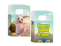 Printable printbestand Traktatie zakje tasje zelf maken Bunnie konijn