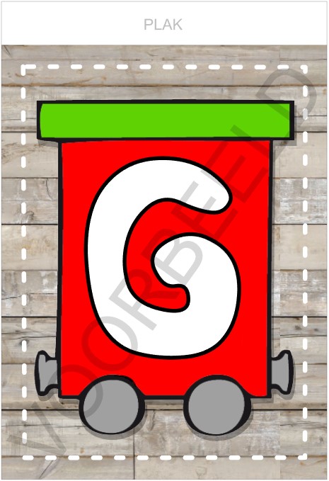 Printbestand naamslinger wagon G rood