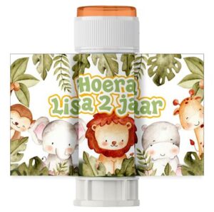 Bellenblaas traktatie wikkel zelf maken printable Jungle