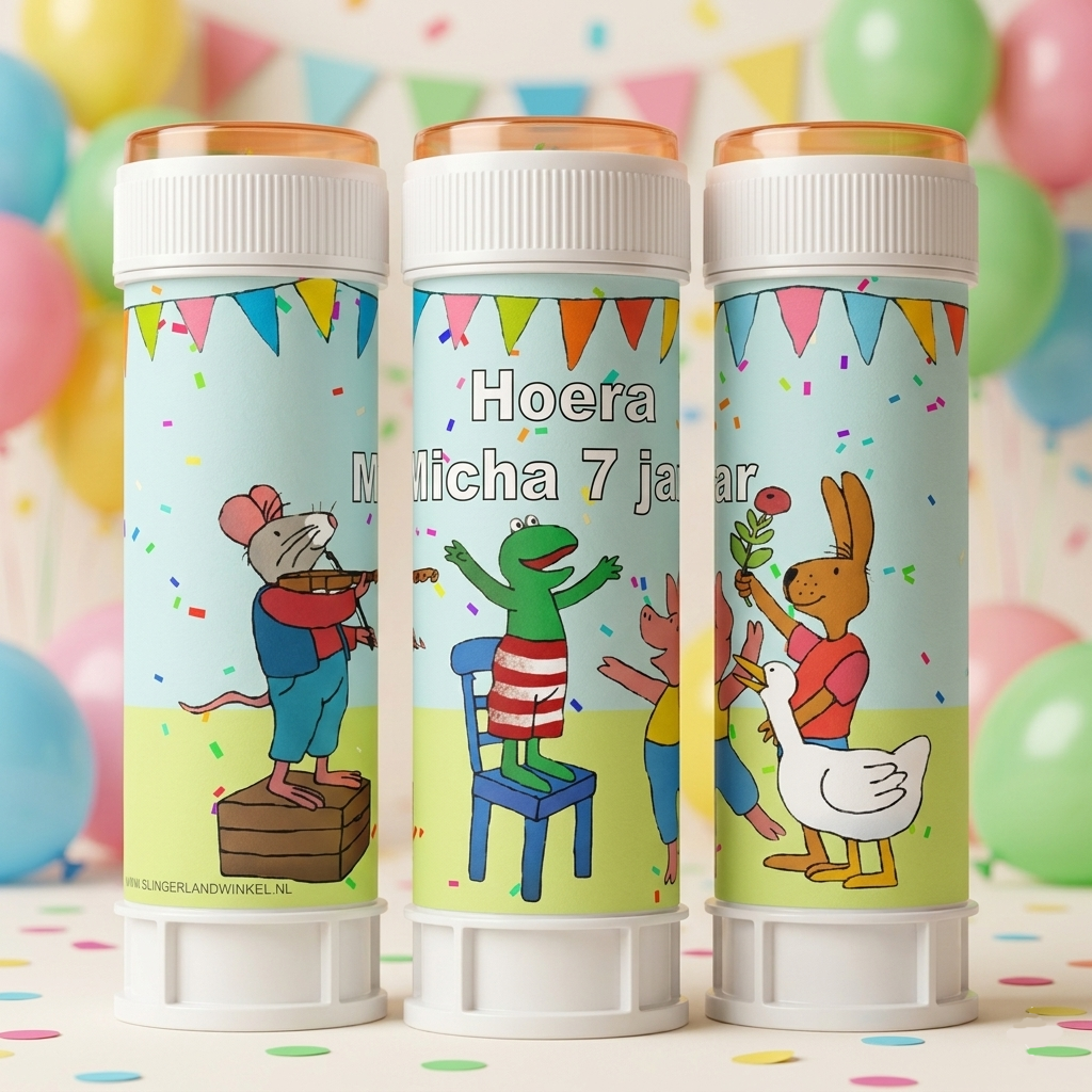 bellenblaas wikkel printable kikker, gepersonaliseerd met naam en leeftijd