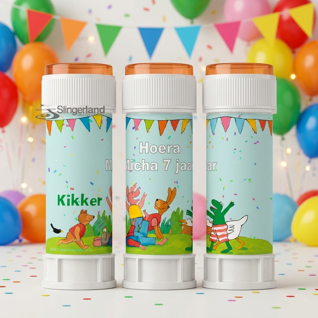 bellenblaas wikkel printable kikker, gepersonaliseerd met naam en leeftijd