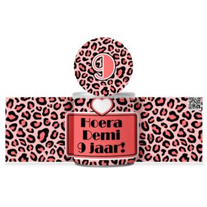 digitale printable traktatie panterprint rose pringles wikkel