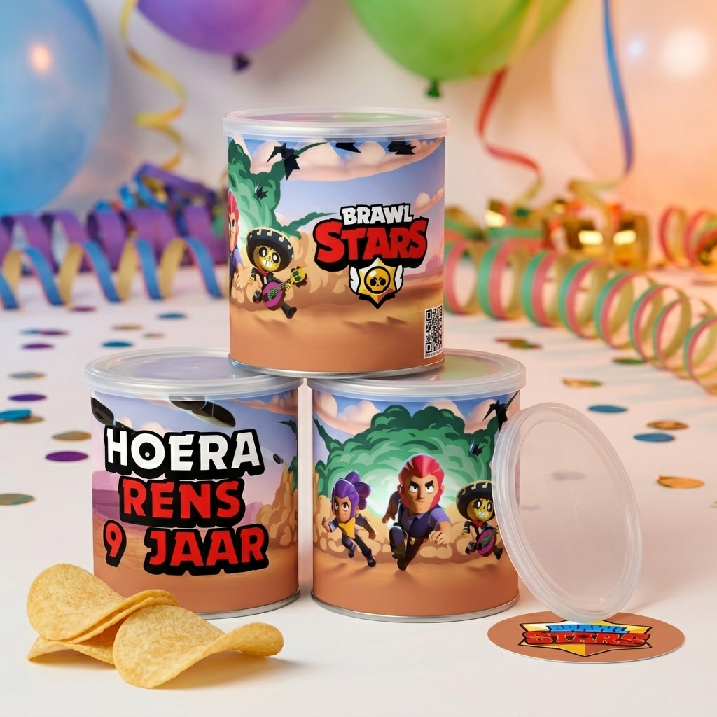digitale printable traktatie Brawl Stars C Pringles wikkel