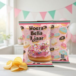 digitale printable traktatie Donuts chips zakje