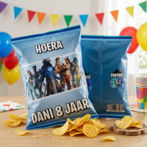 digitale printable traktatie fortnite D chips zakje