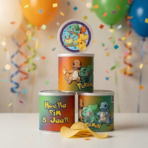 Pringles wikkel printable pokemon c, gepersonaliseerd met naam en leeftijd