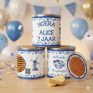 digitale printable traktatie stroopwafel Pringles wikkel