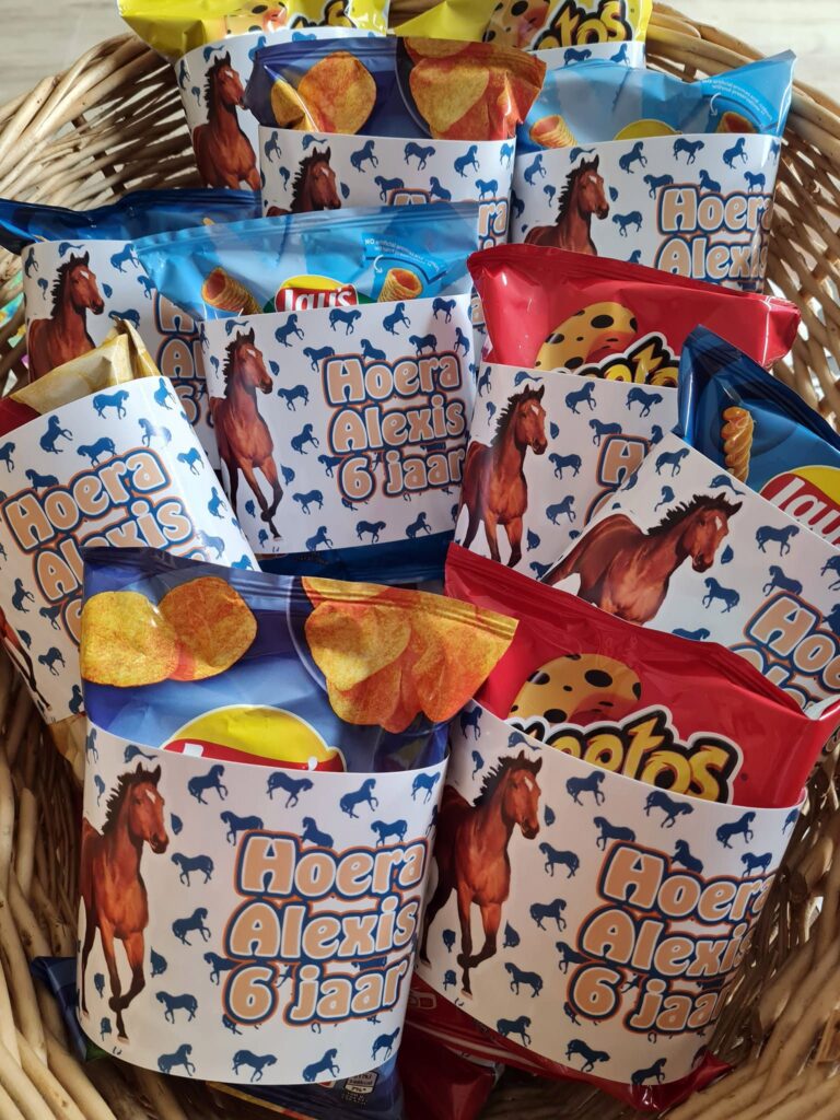 Chips wikkel traktatie zelf maken paarden
