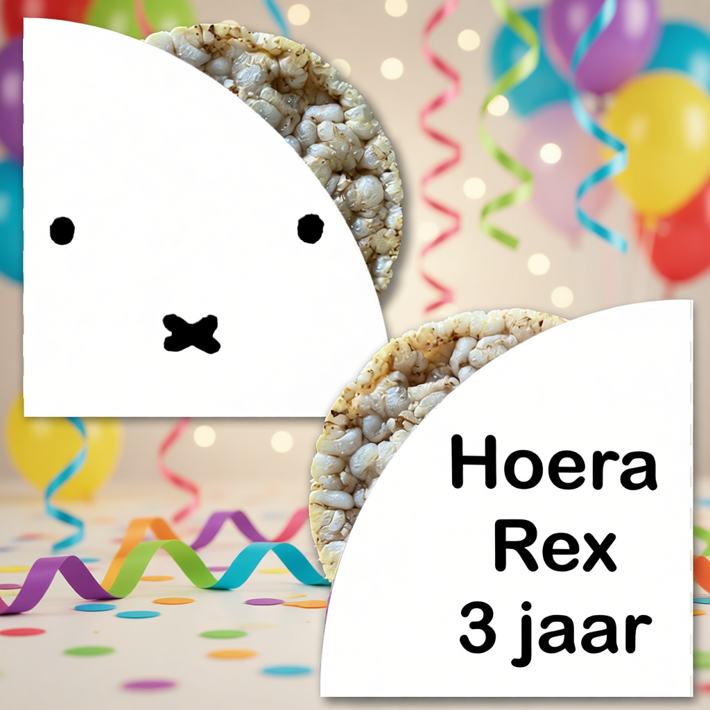 rijstwafel wikkel traktatie printable nijntje snoet, gepersonaliseerd met naam en leeftijd